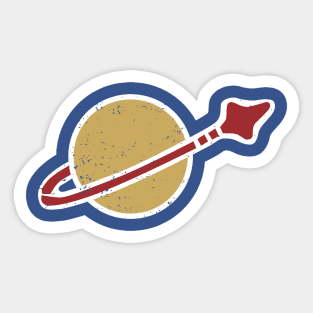 Classic Spaceman distressed Sticker